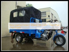 Heavy Loading Chinese 3 Wheeler With Cabin / Three Wheel Cargo Tricycle