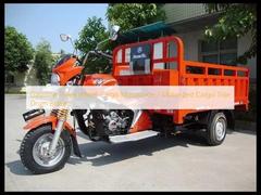 Gasoline Three Wheel Cargo Motorcycle / Motorized Cargo Trike Drum Brake